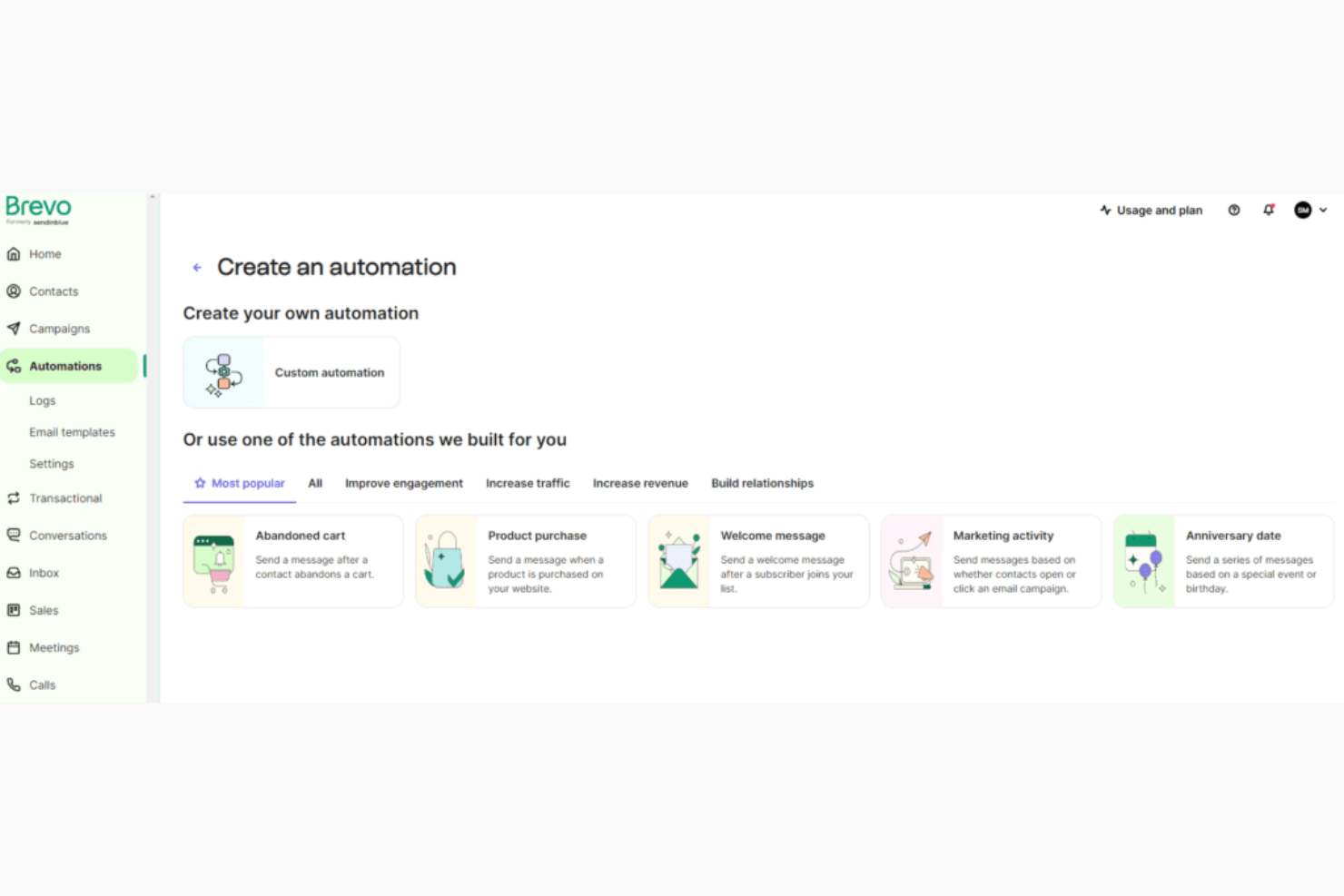 Brevo screenshot - 10 Mejores herramientas gratuitas de email marketing revisadas en 2026