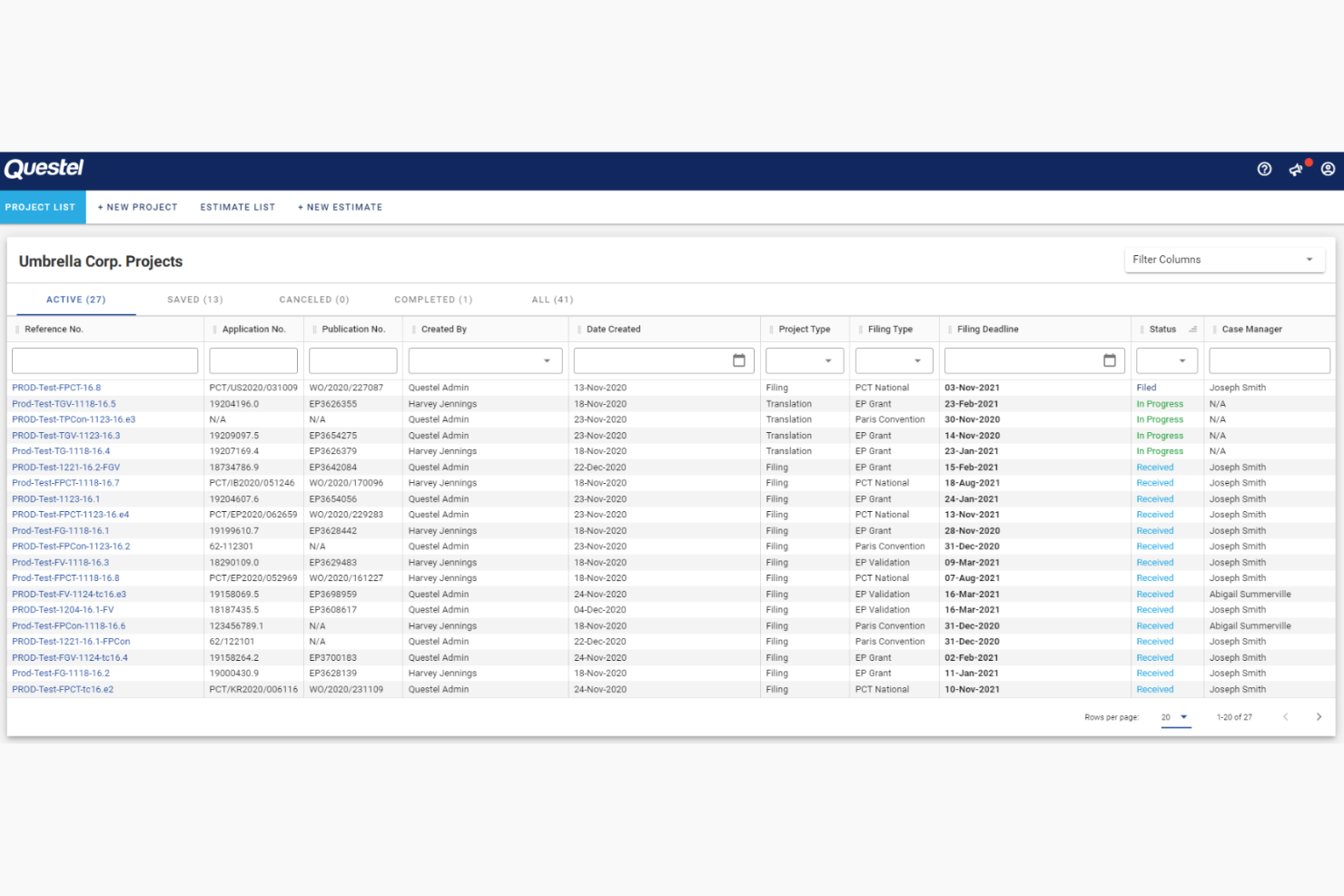 Questel screenshot - 10 Mejores Programas de Gestión de Propiedad Intelectual Para Equipos Legales en 2026