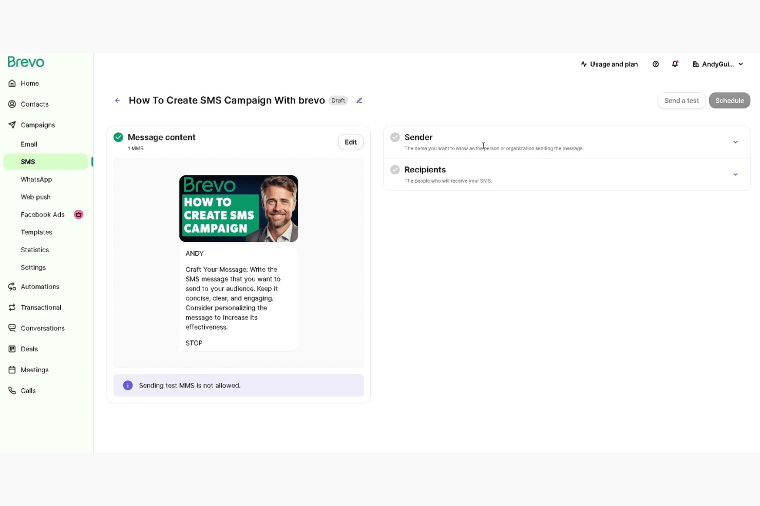 Brevo screenshot - 10 Migliori Software per la Consegnabilità delle Email Recensiti nel 2026