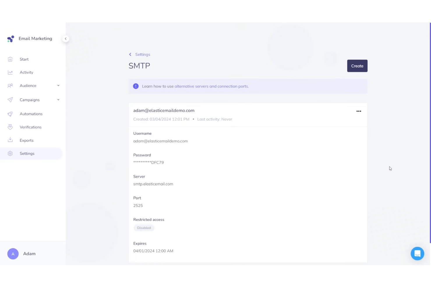 Elastic Email screenshot - 10 Migliori Software per la Consegnabilità delle Email Recensiti nel 2026