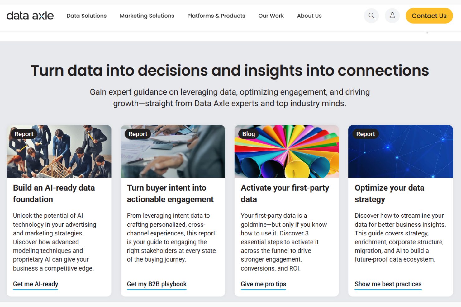 Data Axle screenshot - 10 migliori servizi di email marketing B2B recensiti nel 2026