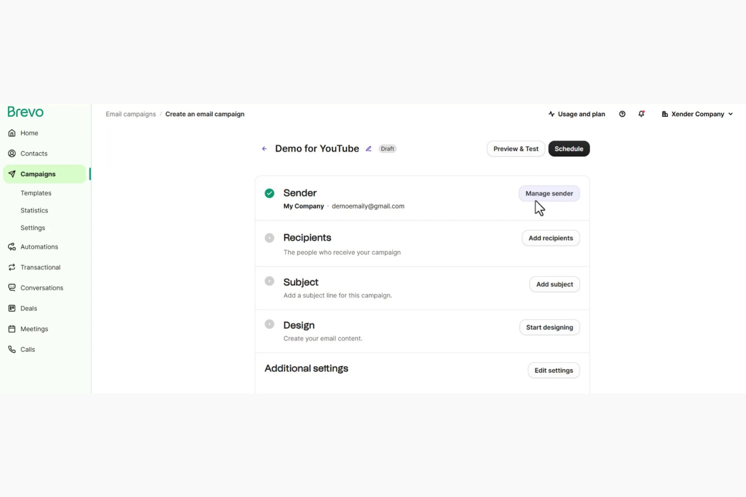 Brevo screenshot - 10 mejores programas para crear plantillas de correo electrónico analizados en 2026