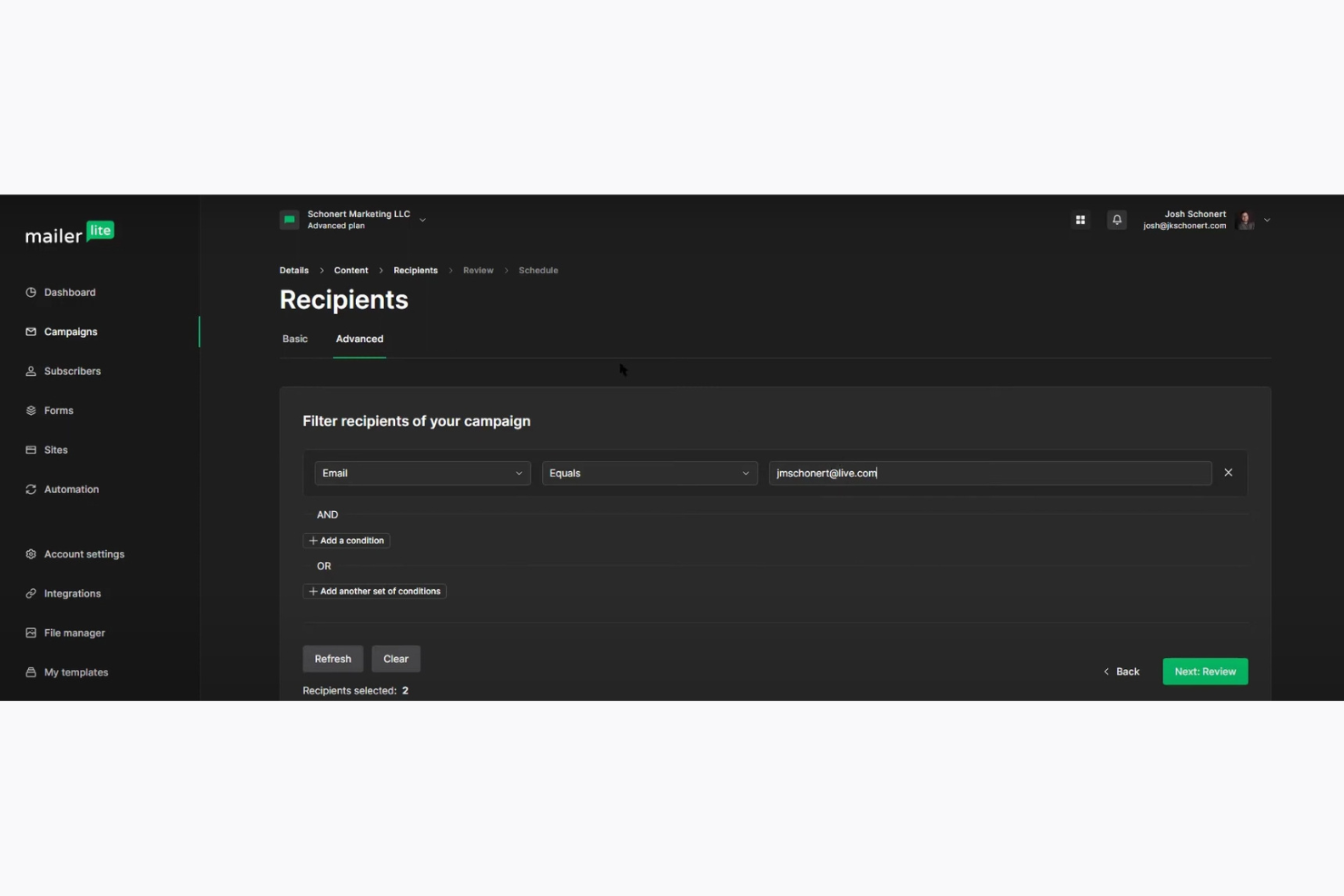 MailerLite screenshot - 10 migliori piattaforme per newsletter via email recensite nel 2026
