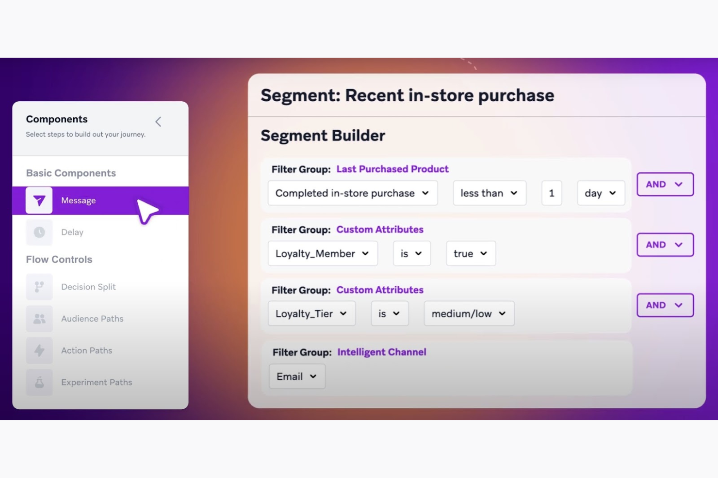 Braze screenshot - 10 migliori software di email marketing B2B recensiti nel 2026