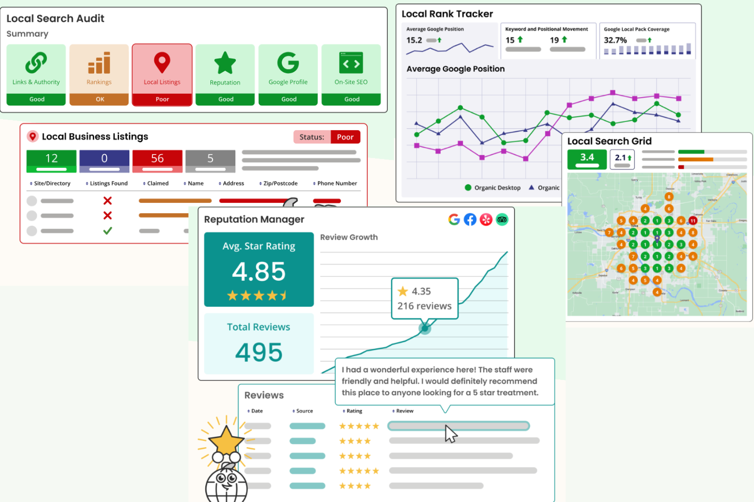 BrightLocal screenshot - 10 Mejores Herramientas de Gestión de Reputación Para Pequeñas Empresas 2026