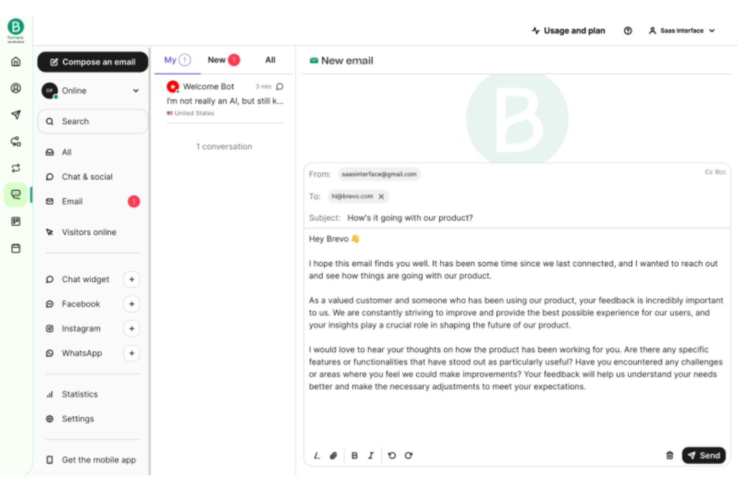 Brevo screenshot - 10 Migliori Software di Drip Marketing Recensiti nel 2026