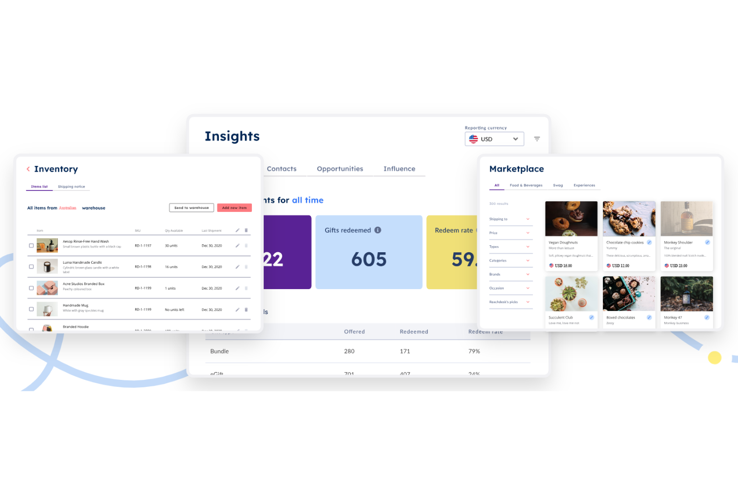Reachdesk screenshot - 14 Migliori Software per la Gestione di Prodotti Promozionali per il 2026
