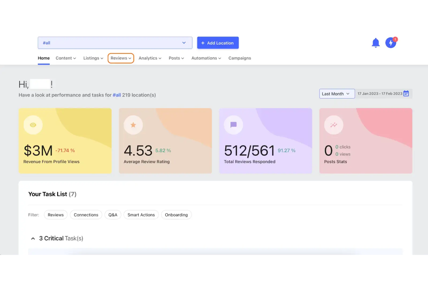Synup screenshot - 10 Mejores Software de Gestión de Reseñas de Google Analizados en 2026