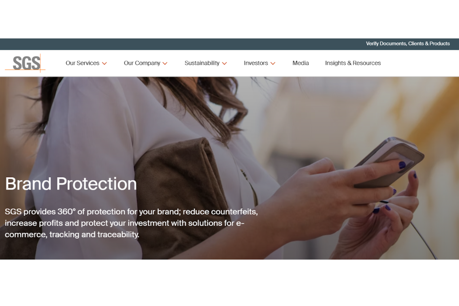 SGS screenshot - 10 mejores servicios de protección de marca revisados en 2026