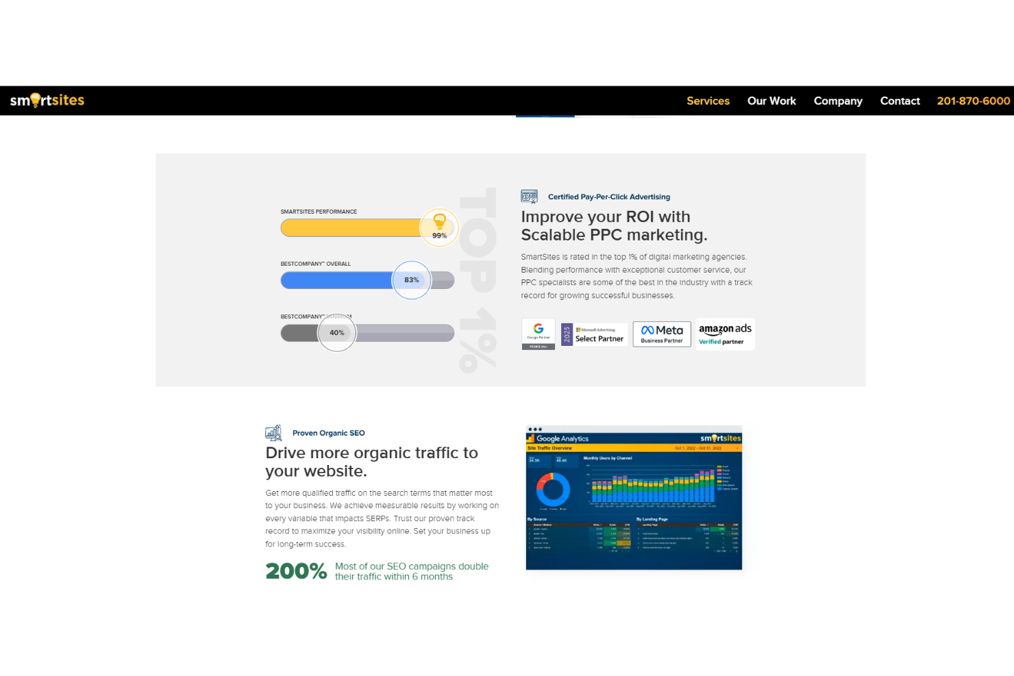 SmartSites screenshot - Las 10 Mejores Agencias de Marketing Digital Evaluadas en 2026