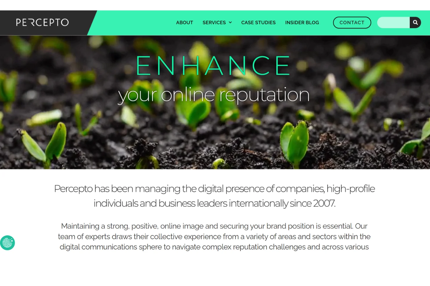 Percepto Digital screenshot - 10 Mejores Empresas de Protección de Marca Analizadas en 2026