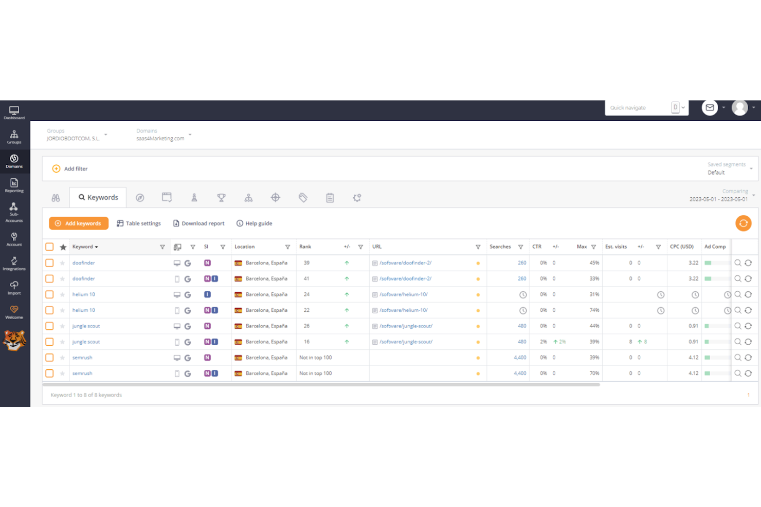 AccuRanker screenshot - 10 Mejores Alternativas a Moz Analizadas en 2026