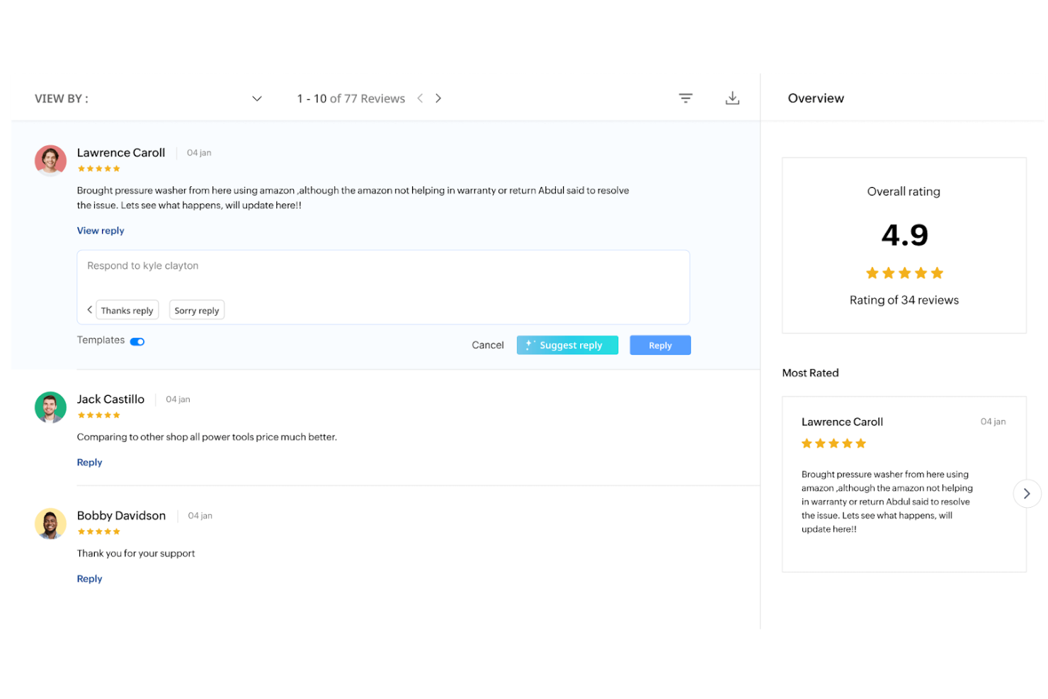 Zoho Publish screenshot - 10 Mejores Software de Gestión de Reseñas de Google Analizados en 2026
