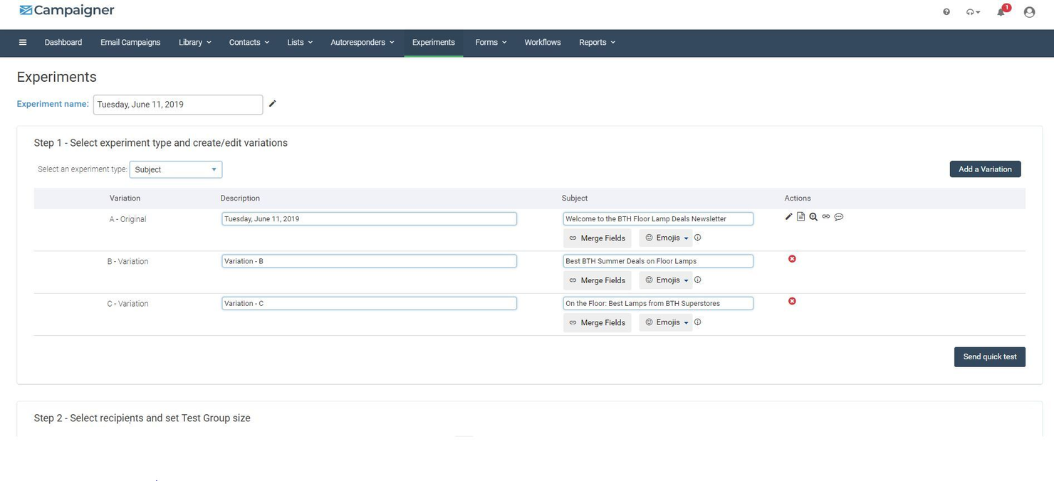 Campaigner screenshot - 10 Mejores Software de Marketing Multicanal Analizados en 2026