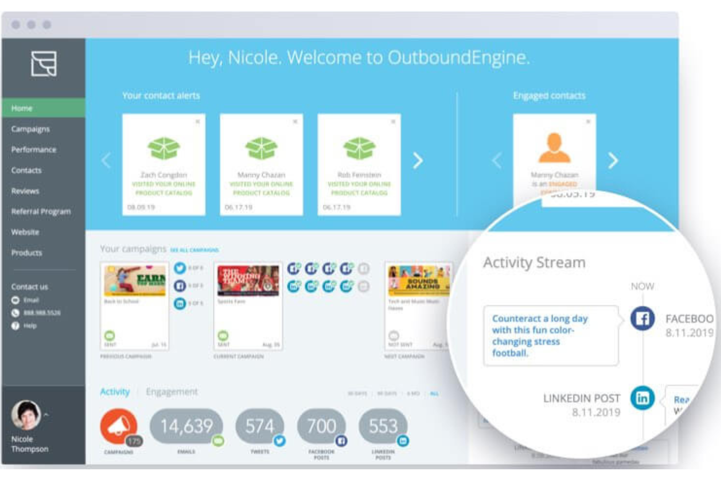 OutboundEngine screenshot - 10 Migliori Software di Marketing Locale Recensiti nel 2026
