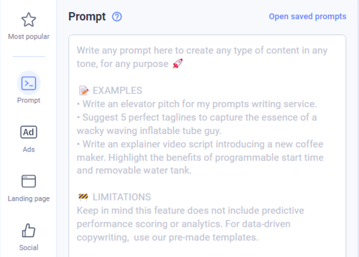 Anyword screenshot - 10 migliori strumenti AI per la scrittura di annunci Google Ads recensiti nel 2026