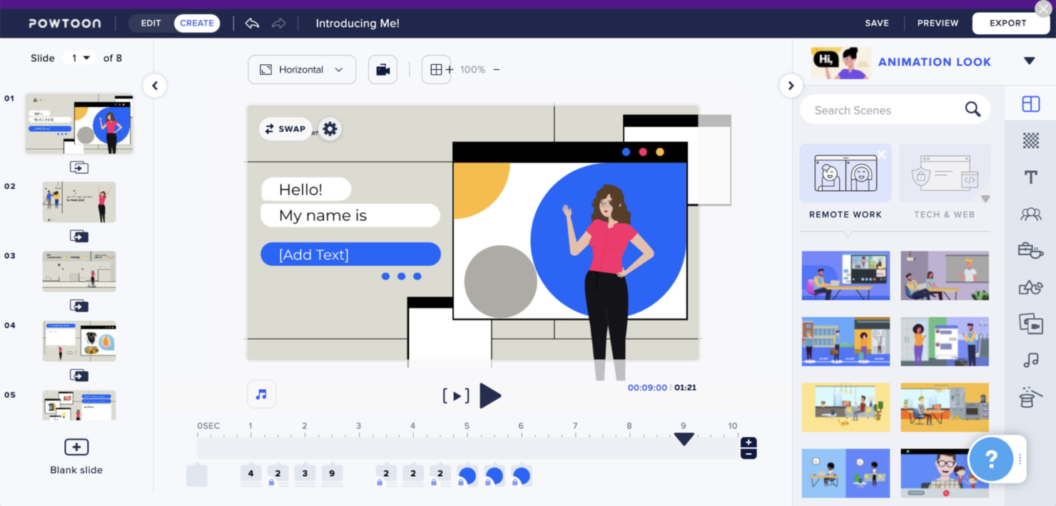 PowToon screenshot - I 10 migliori software per il marketing video recensiti nel 2026