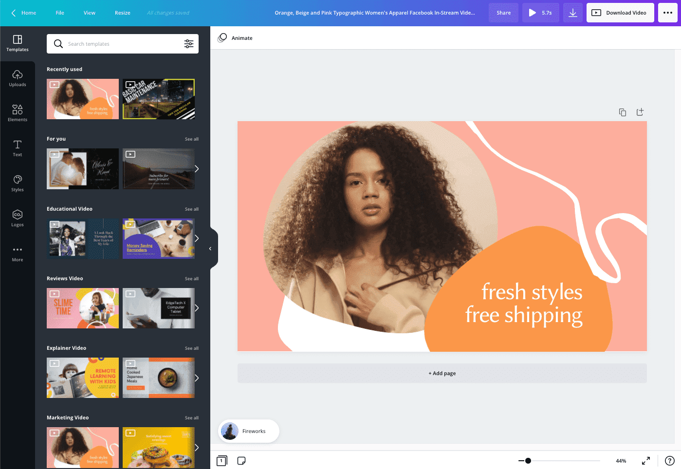 Canva screenshot - I 10 migliori software per il marketing video recensiti nel 2026