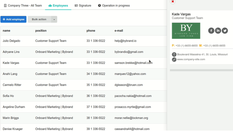 Bybrand screenshot - 10 mejores programas de firma de correo electrónico analizados en 2026