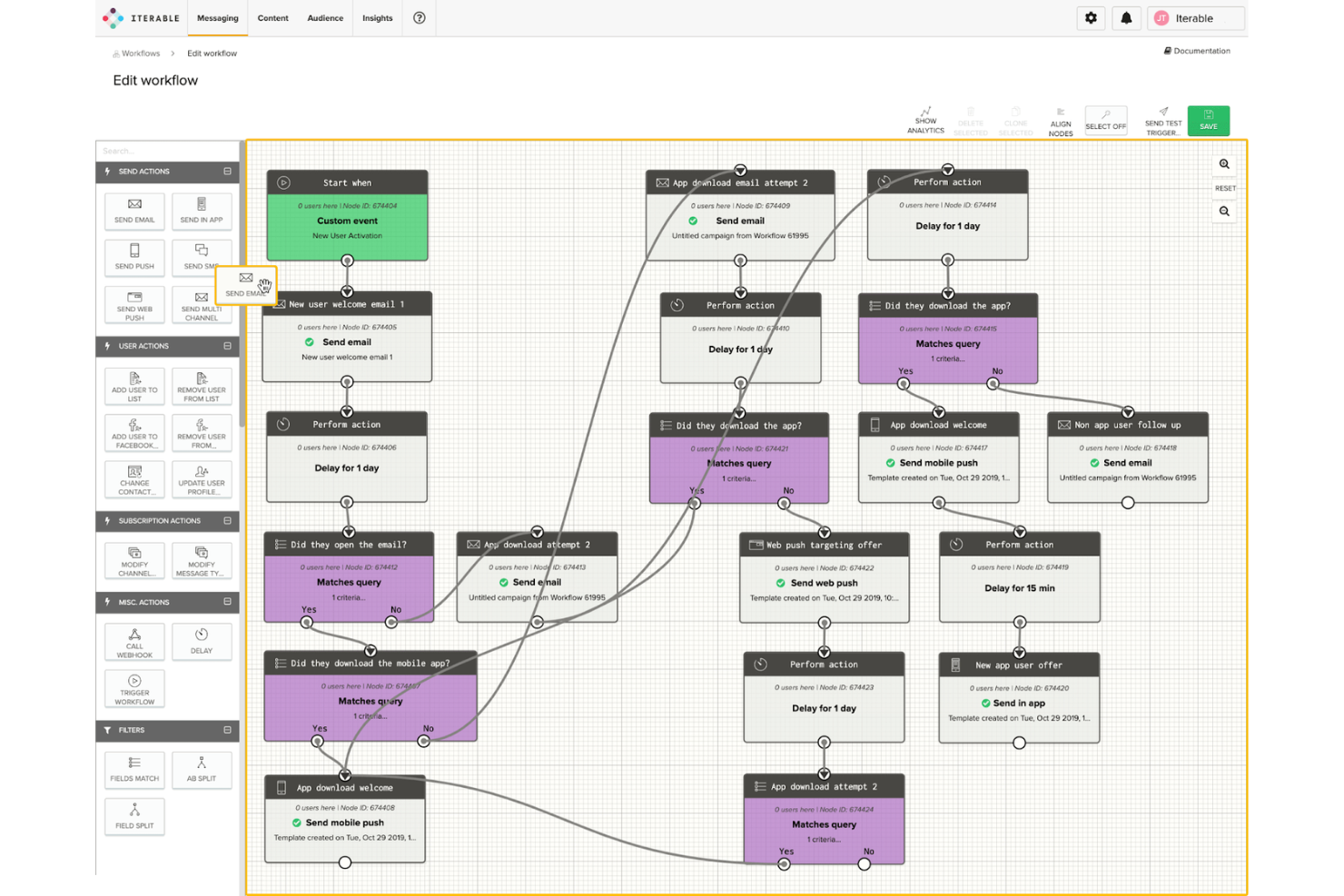 Iterable Nova Agent screenshot - 10 mejores alternativas a HubSpot Marketing analizadas en 2026