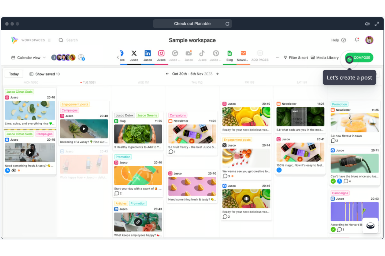 Planable screenshot - 10 Mejores Software de Operaciones de Marketing Revisados en 2026
