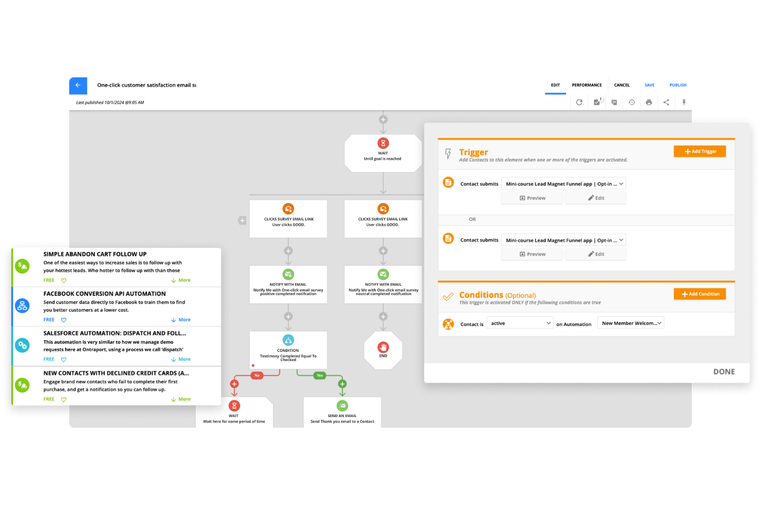 Ontraport screenshot - 1 Mejores Alternativas a ActiveCampaign Analizadas en 2026