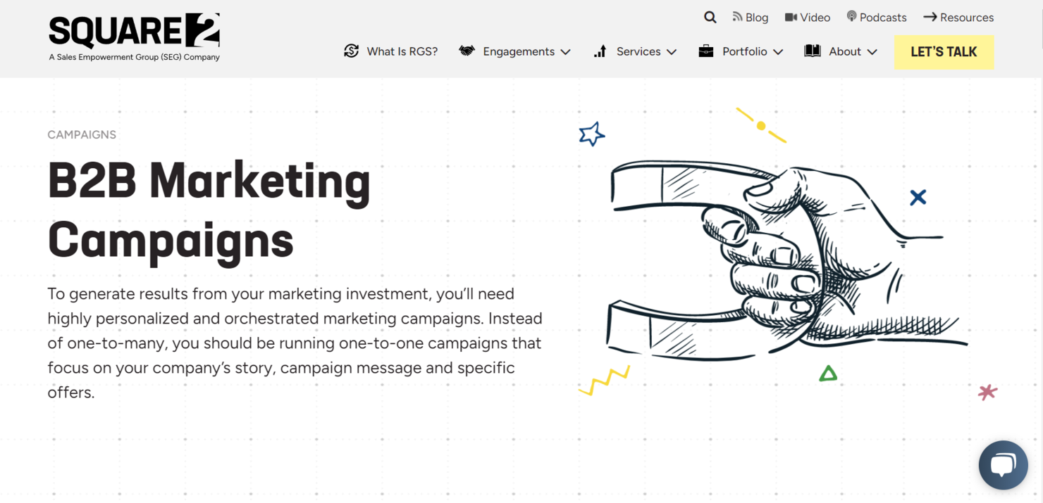 Square 2 screenshot - 10 migliori agenzie di marketing basato sugli account recensite nel 2026