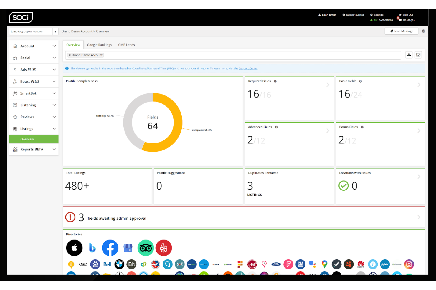 SOCi screenshot - 10 Migliori Software di Gestione della Reputazione White Label nel 2026