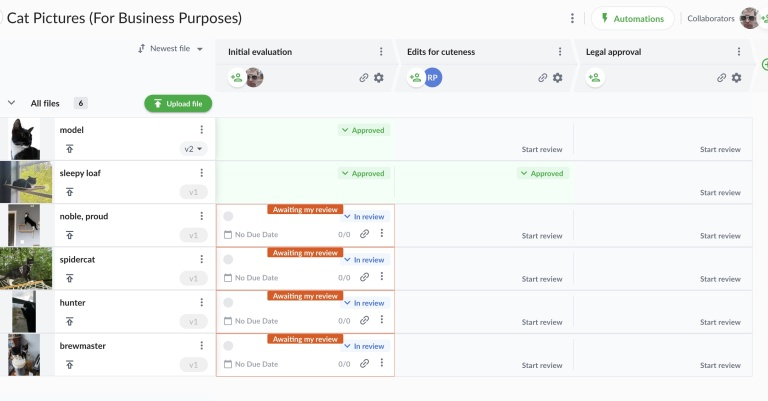 Filestage screenshot - 1 mejores programas de gestión de flujo de trabajo de contenido evaluados en 2026