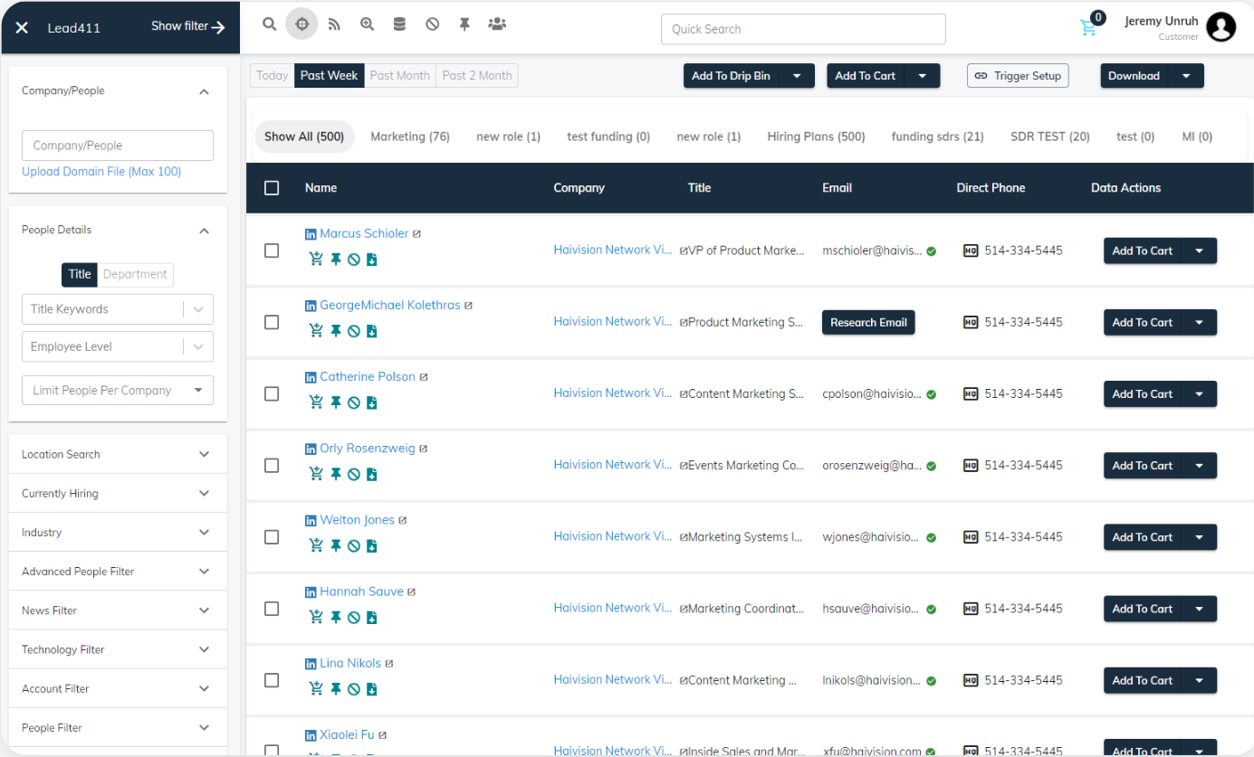 Lead411 screenshot - 10 Migliori Fornitori di Dati B2B Recensiti nel 2026