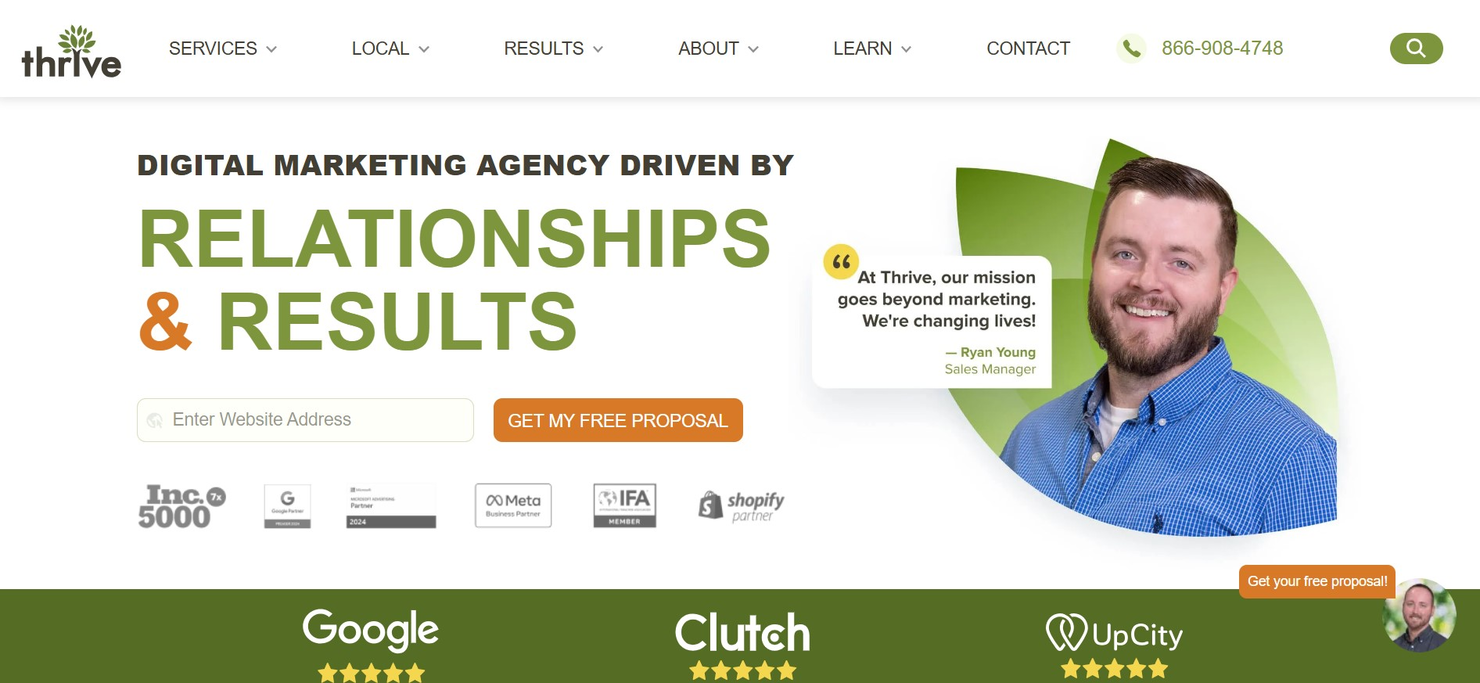 Thrive Internet Marketing Agency screenshot - 10 Mejores Agencias de Google Ads Reseñadas en 2026