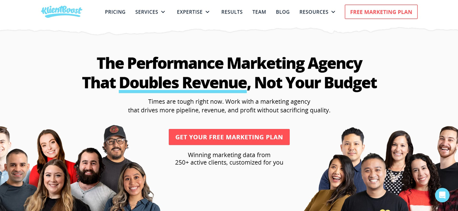 KlientBoost screenshot - 10 Migliori Agenzie Google Ads Recensite nel 2026