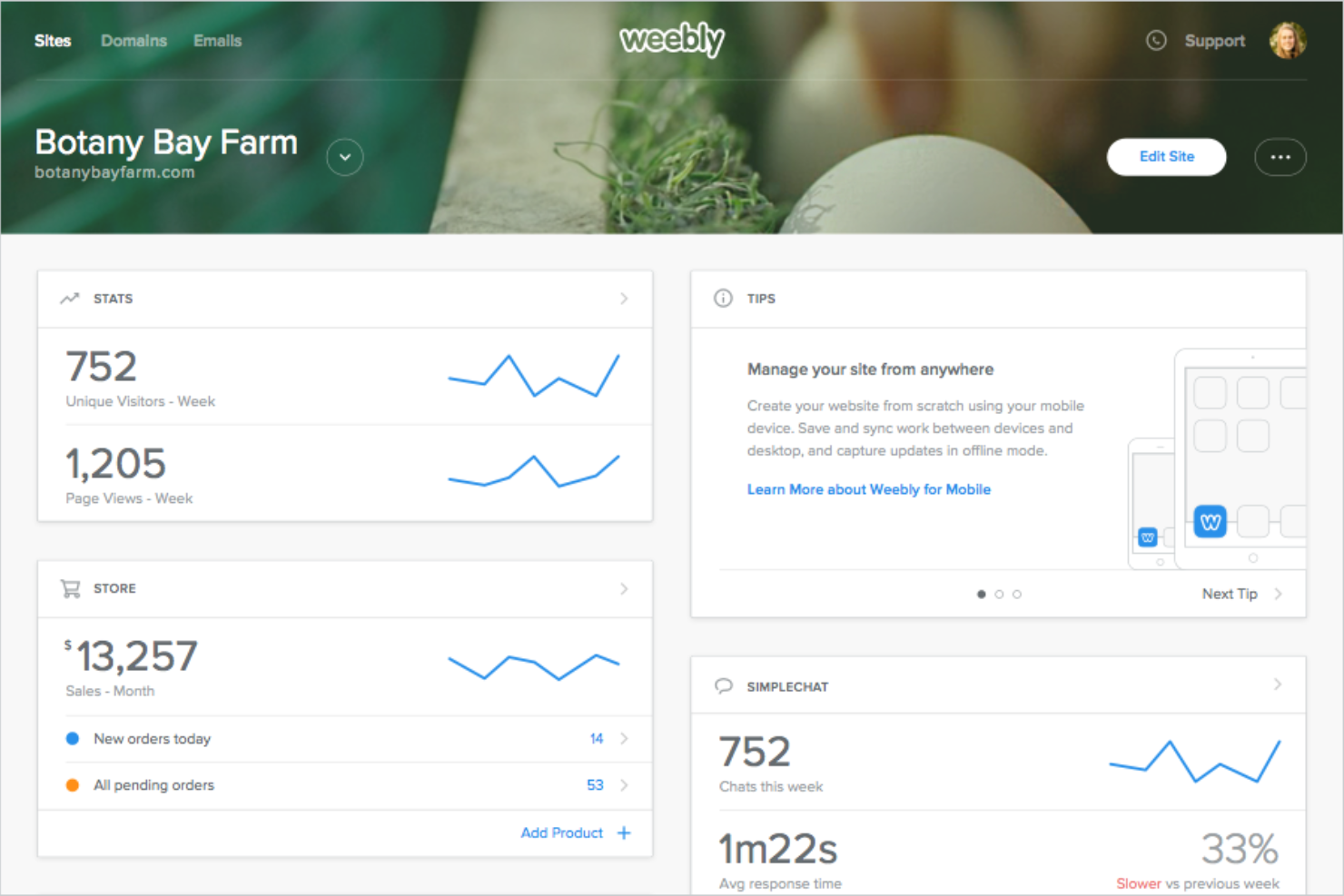Weebly screenshot - 10 migliori piattaforme per creare siti web recensite nel 2026
