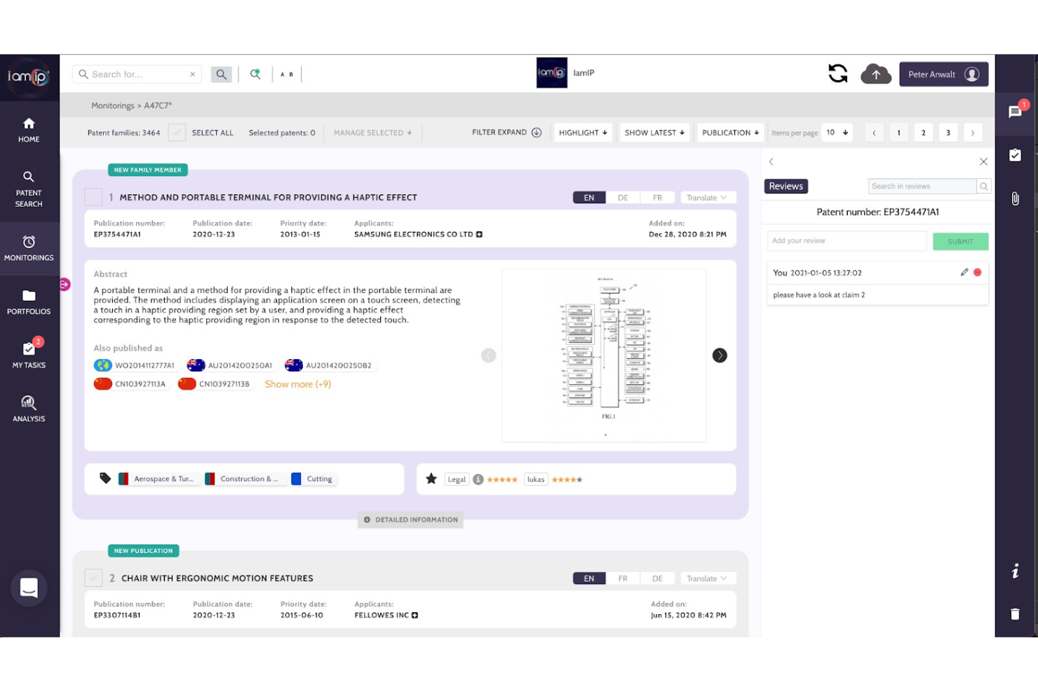IAMIP Platform screenshot - 10 Migliori software per il monitoraggio dei marchi recensiti nel 2026