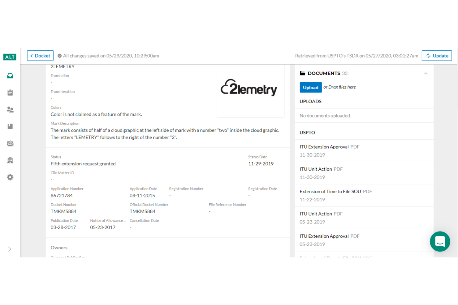 Alt Legal screenshot - 10 Mejores Software de Monitoreo de Marcas Registradas Revisados en 2026