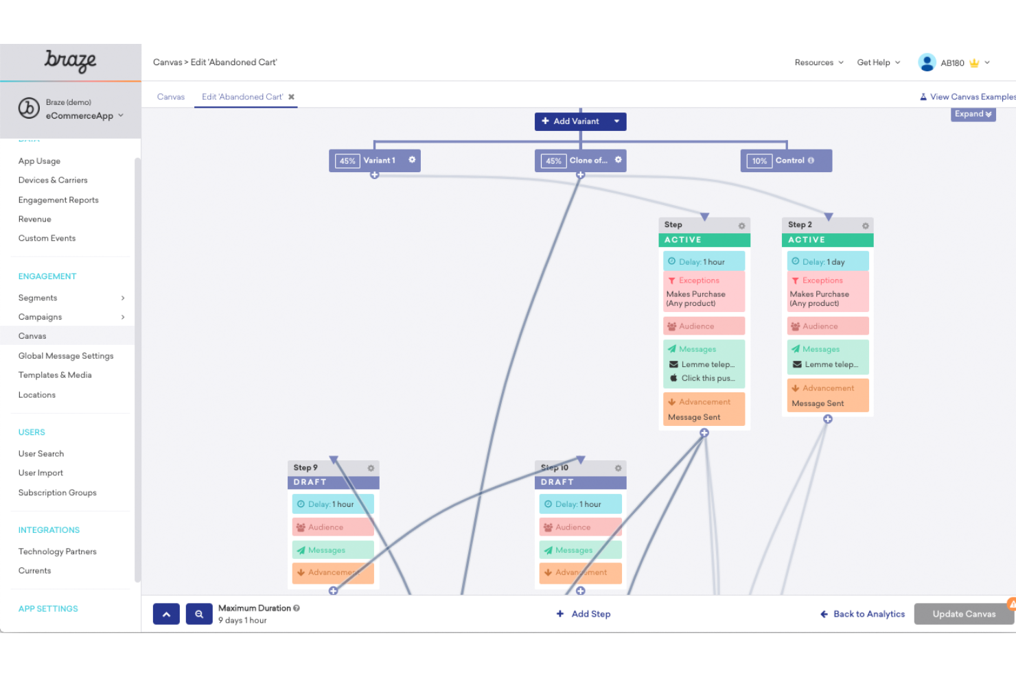 Braze screenshot - 10 Mejores Alternativas a Mailchimp Revisadas en 2026