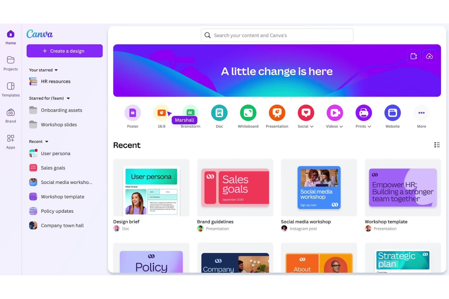 Canva screenshot - 10 Mejores Programas para Crear Sitios Web Analizados en 2026