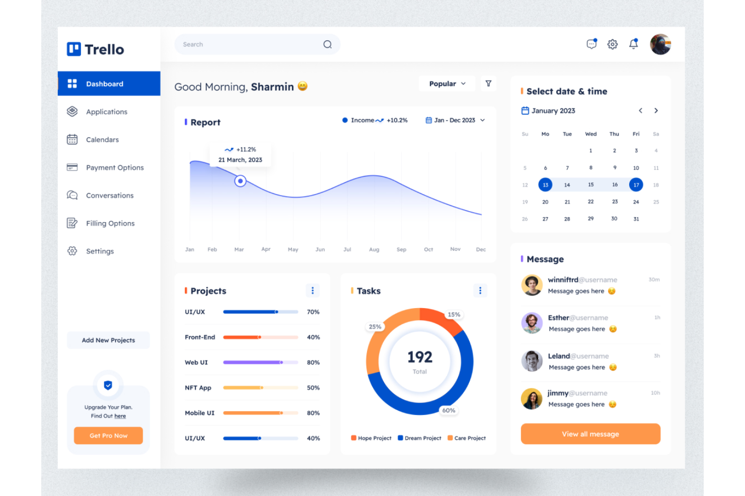 Trello screenshot - 10 mejores alternativas a Miro analizadas en 2026