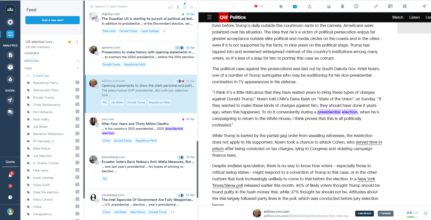 Mention screenshot - 10 Mejores Software de Monitoreo de Redes Sociales Revisados en 2026