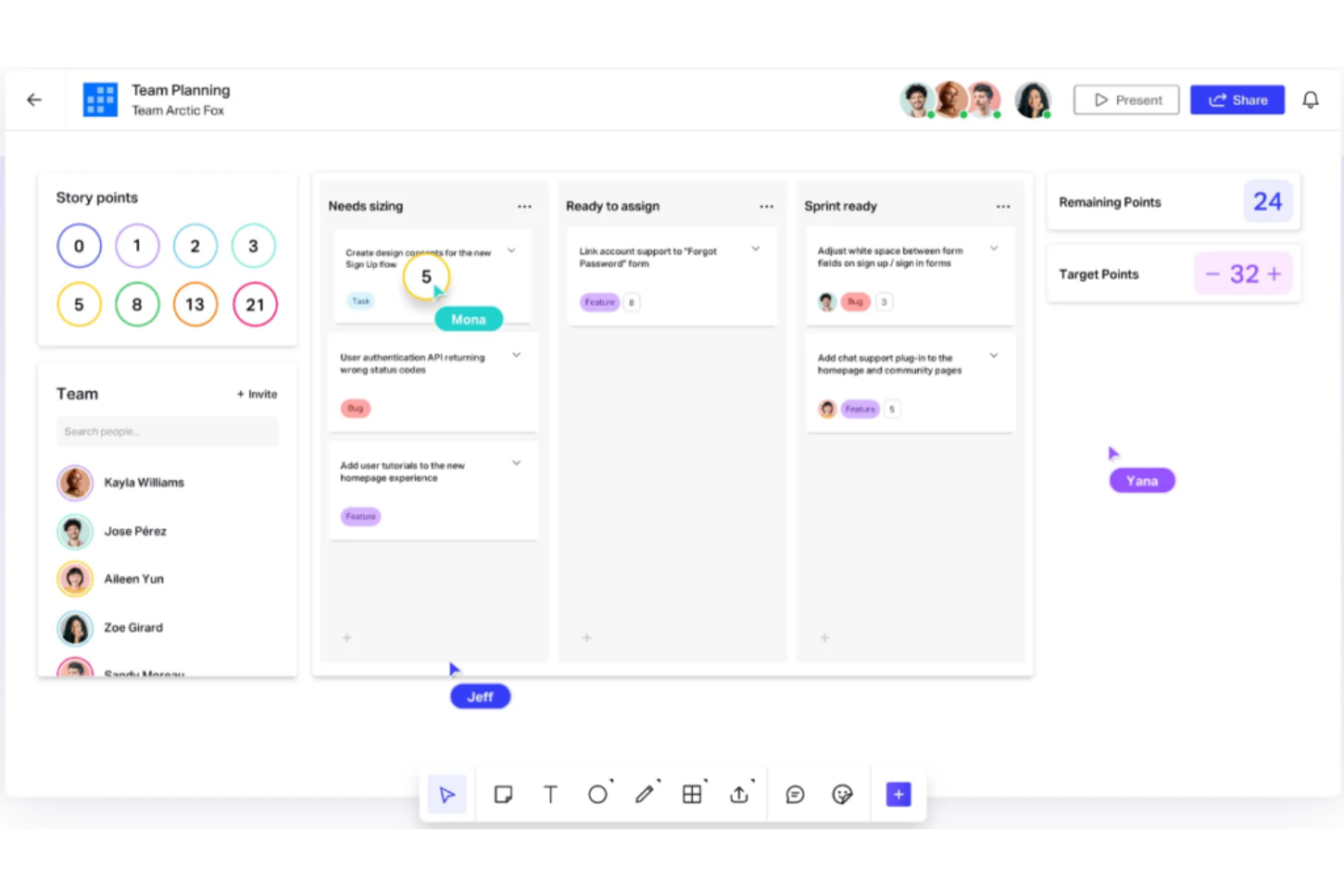 Invision screenshot - 10 mejores alternativas a Miro analizadas en 2026