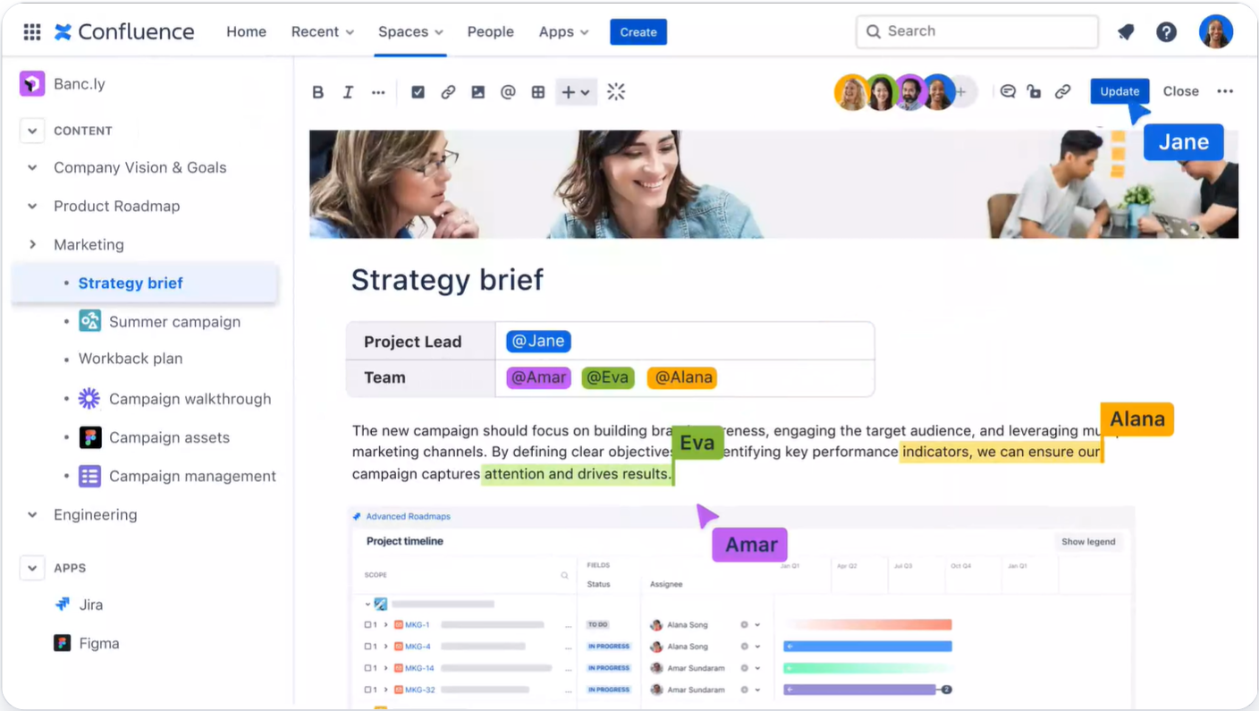 Confluence screenshot - 10 Mejores Alternativas a monday.com Analizadas en 2026