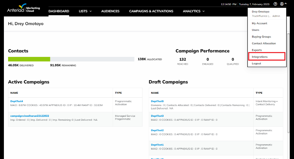 Anteriad screenshot - 10 mejores proveedores de datos de intención analizados en 2026