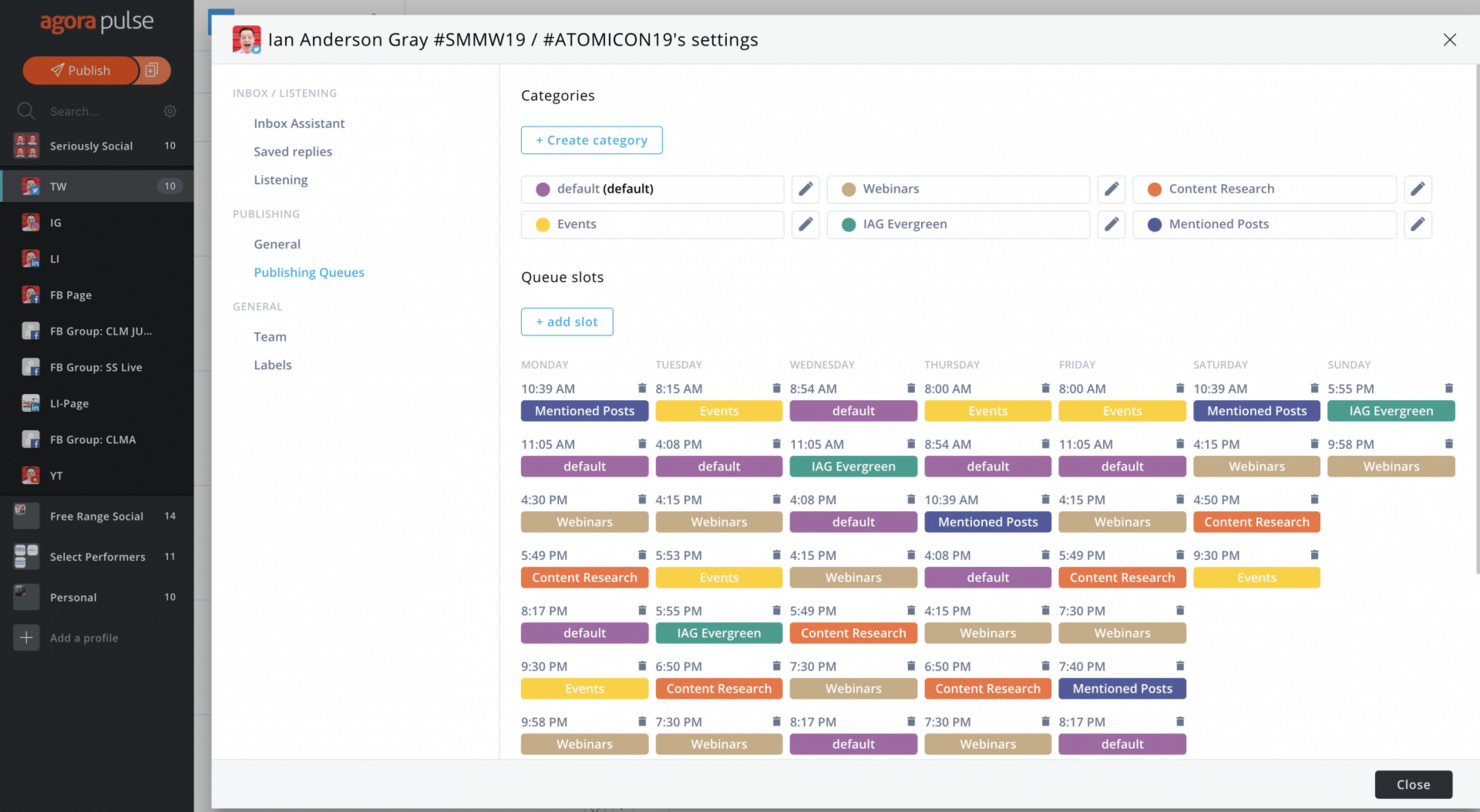 Agorapulse screenshot - 10 Mejores Software de Monitoreo de Redes Sociales Revisados en 2026