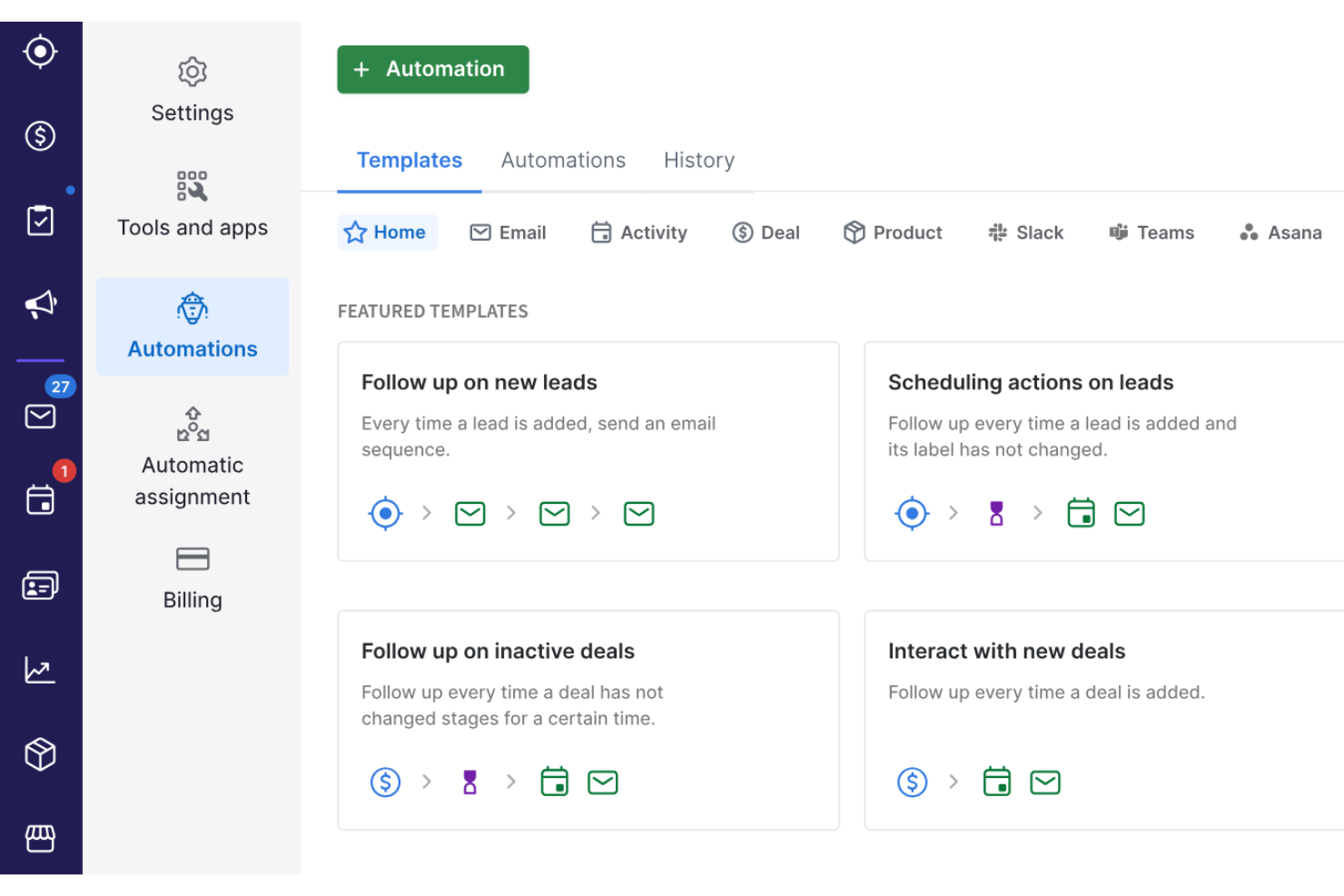 Pipedrive screenshot - 10 mejores software de seguimiento de correos electrónicos analizados en 2026