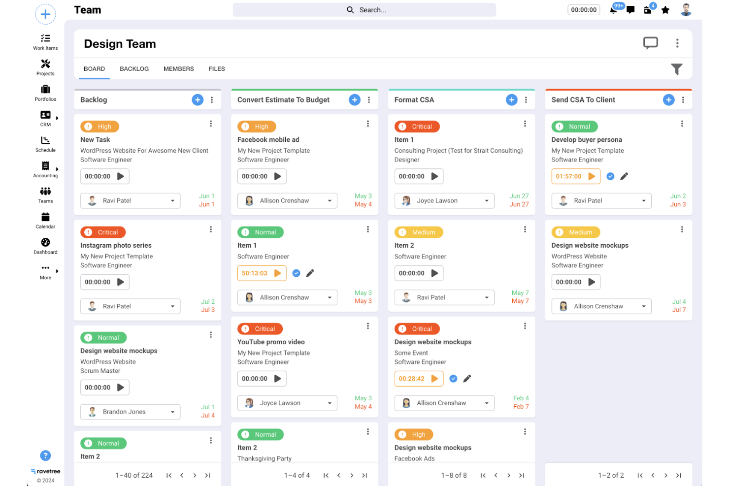 Ravetree screenshot - 10 mejores alternativas a ClickUp analizadas en 2026