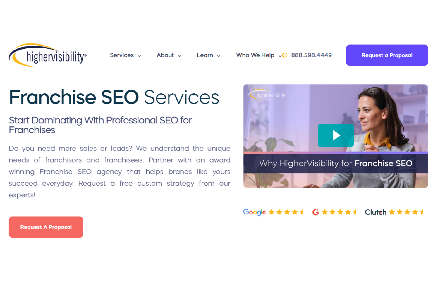HigherVisibility screenshot - 10 Migliori Agenzie SEO Recensite nel 2026
