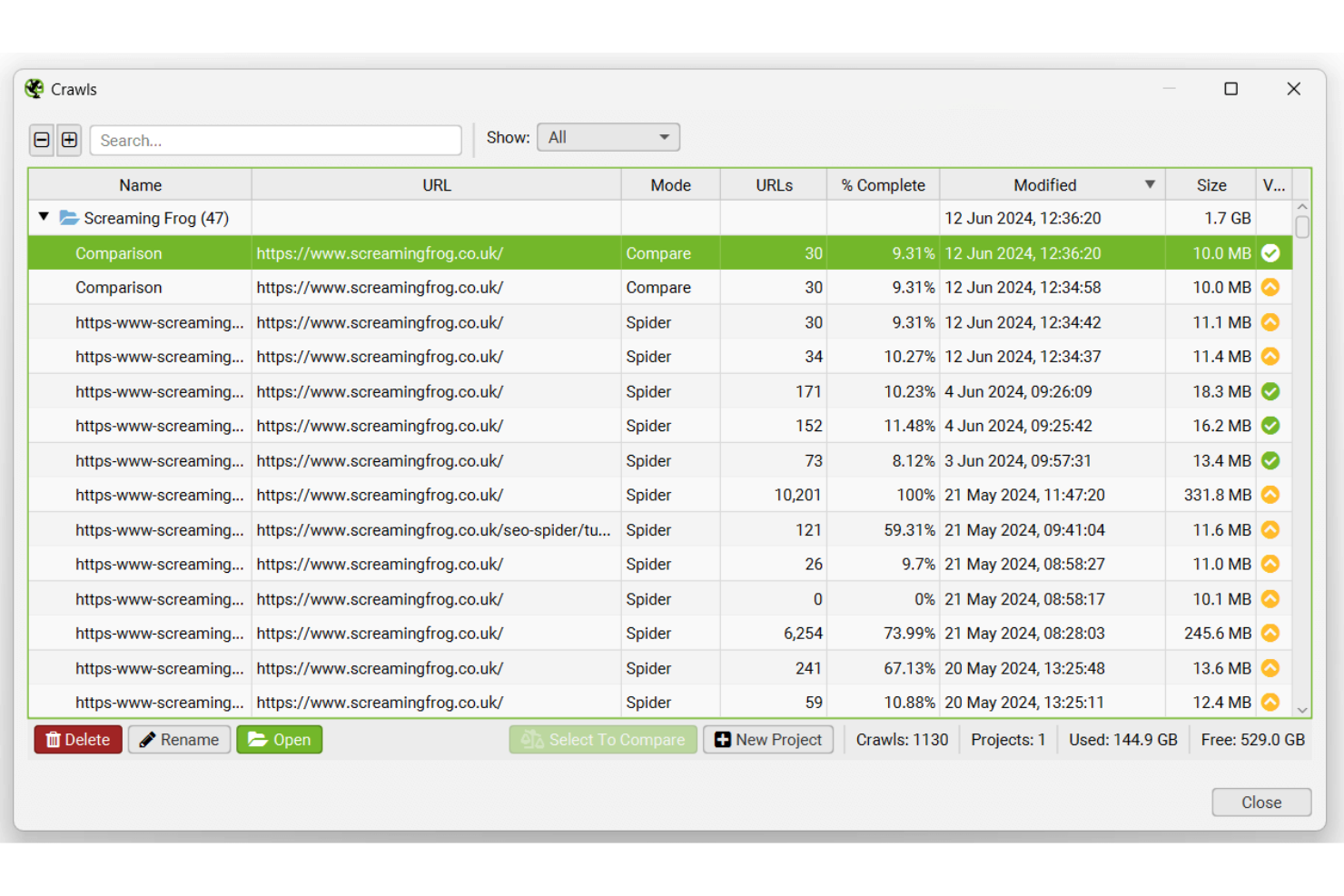Screaming Frog screenshot - 10 Mejores Herramientas SEO Gratuitas Analizadas en 2026