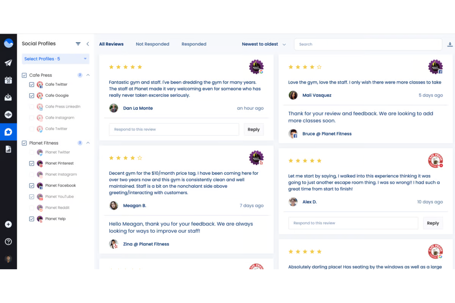 Vista Social screenshot - 10 Migliori Strumenti Gratuiti per la Gestione dei Social Media per 2026