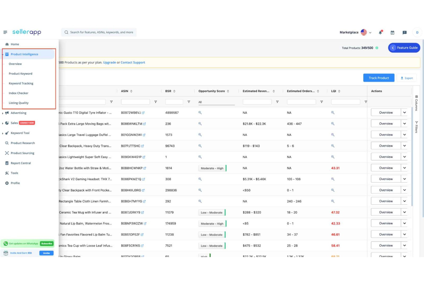 SellerApp screenshot - 10 Mejores Herramientas de Software PPC para Amazon Revisadas en 2026