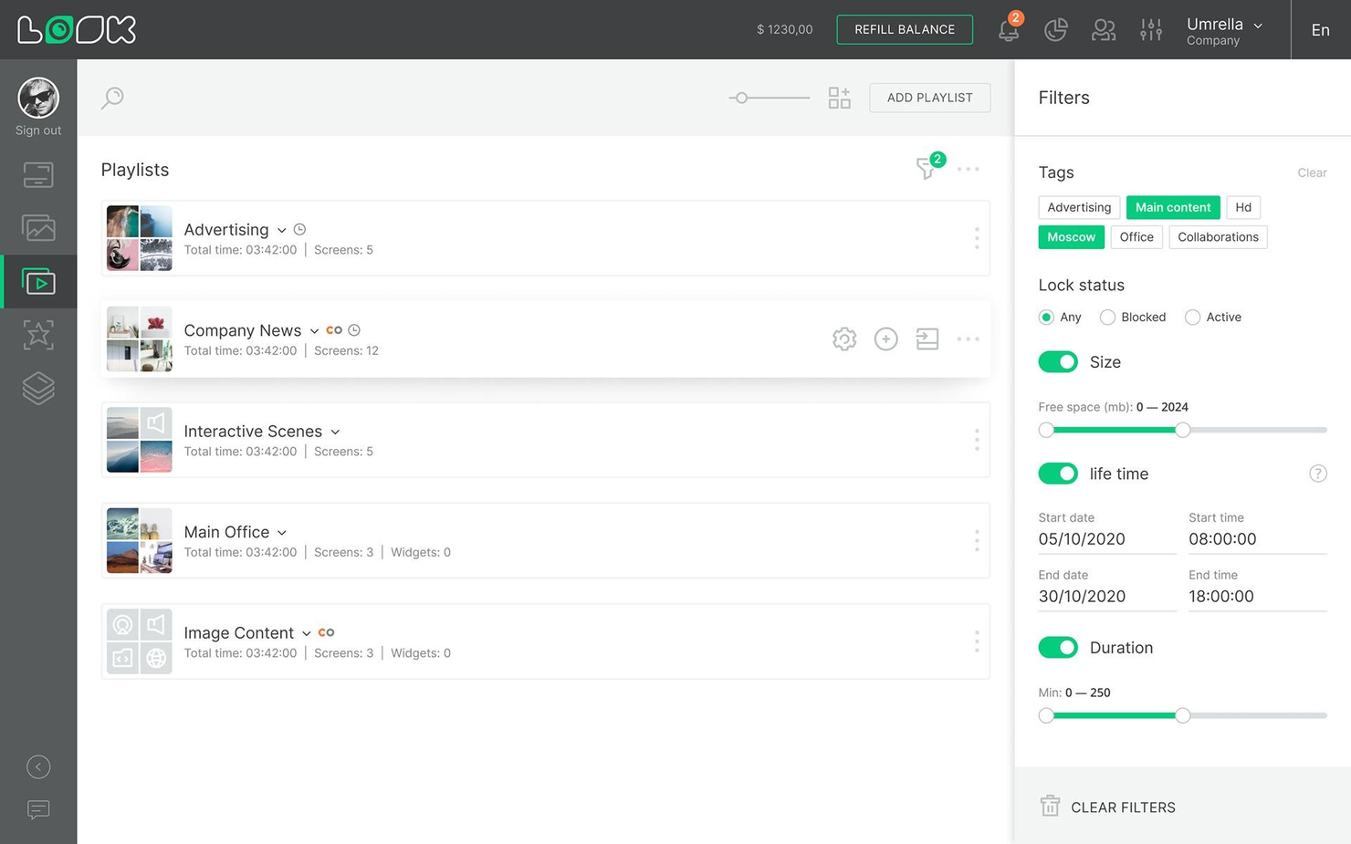 Look screenshot - 10 migliori software per segnaletica digitale recensiti nel 2026